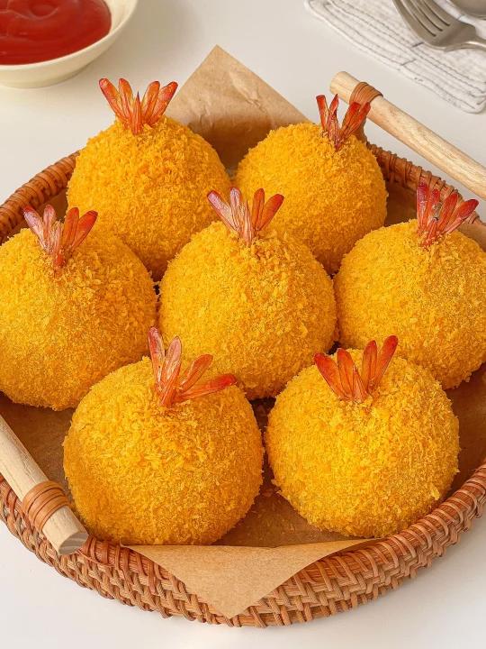 全家一致同意列入年夜饭黄金土豆虾球