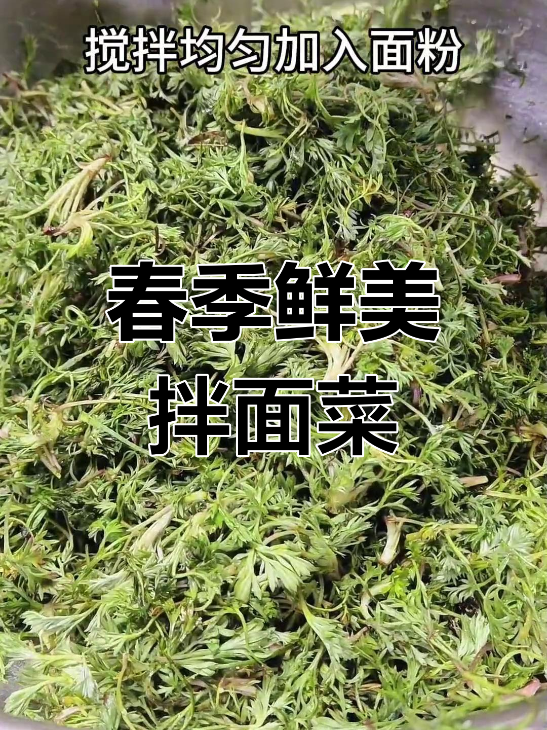 春天新鲜野菜拌面,家乡味十足