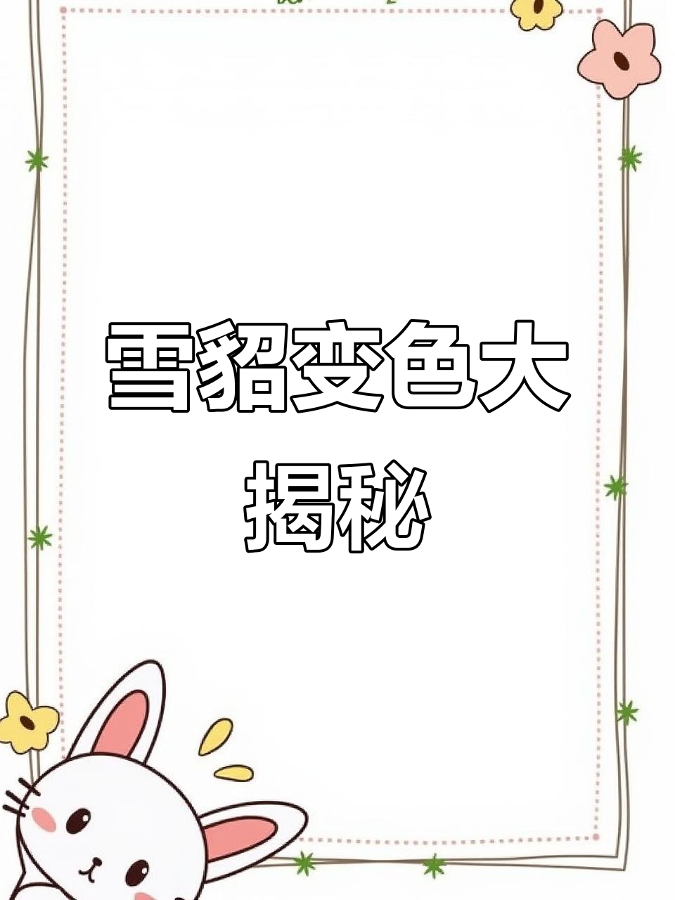 雪貂从丑小鸭到白天鹅，颜值逆袭全过程