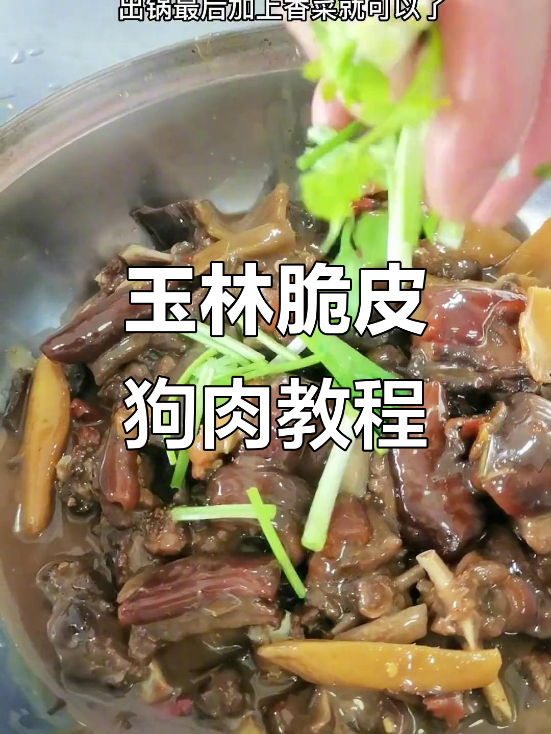 正宗玉林脆皮狗肉,三斤狗肉的完美做法