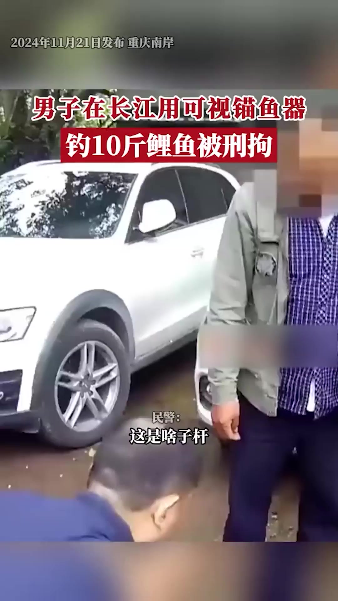 男子在长江用可视锚鱼器钓10斤鲤鱼被刑拘