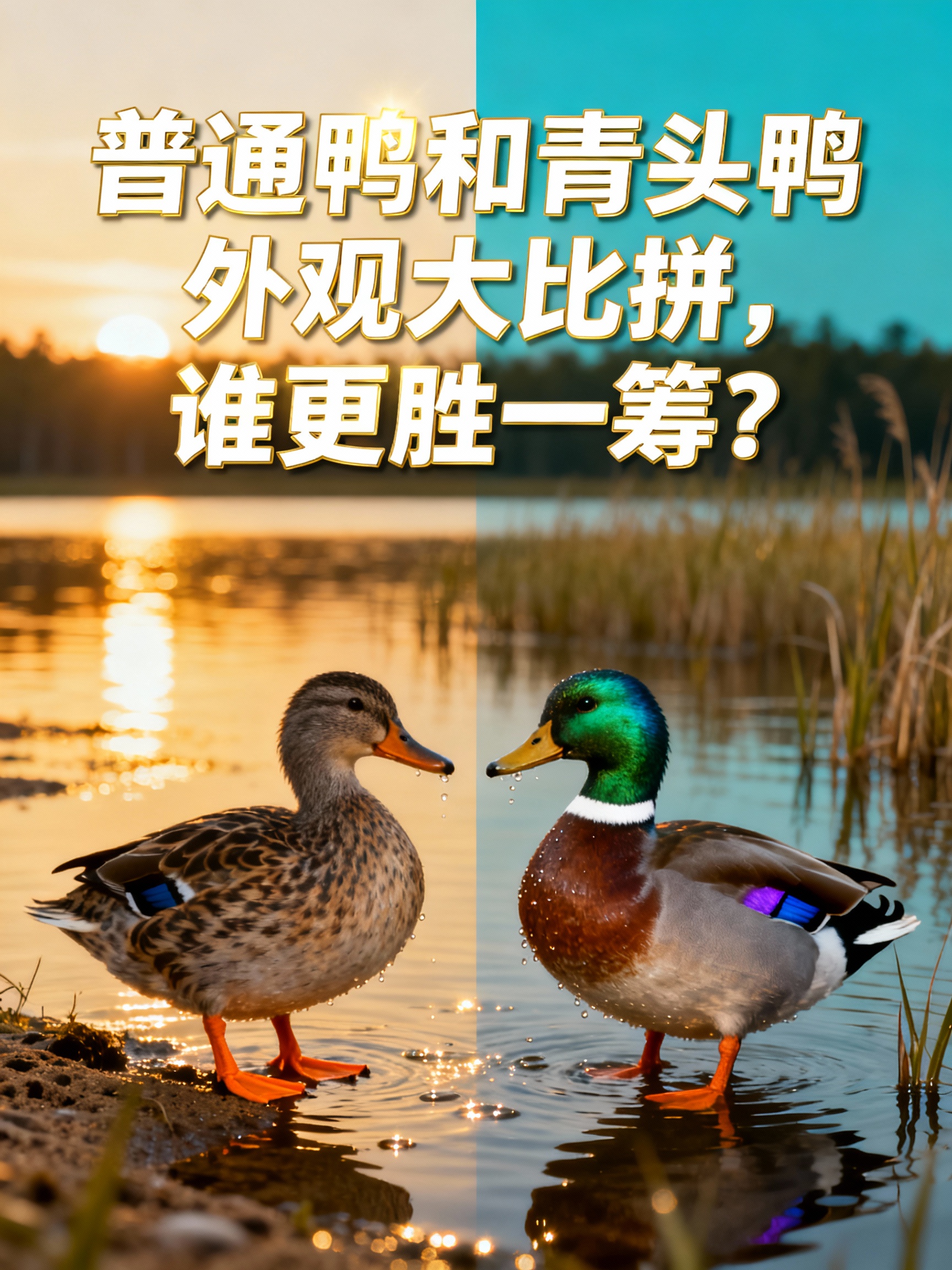 普通鸭和青头鸭外观大比拼,谁更胜一筹?