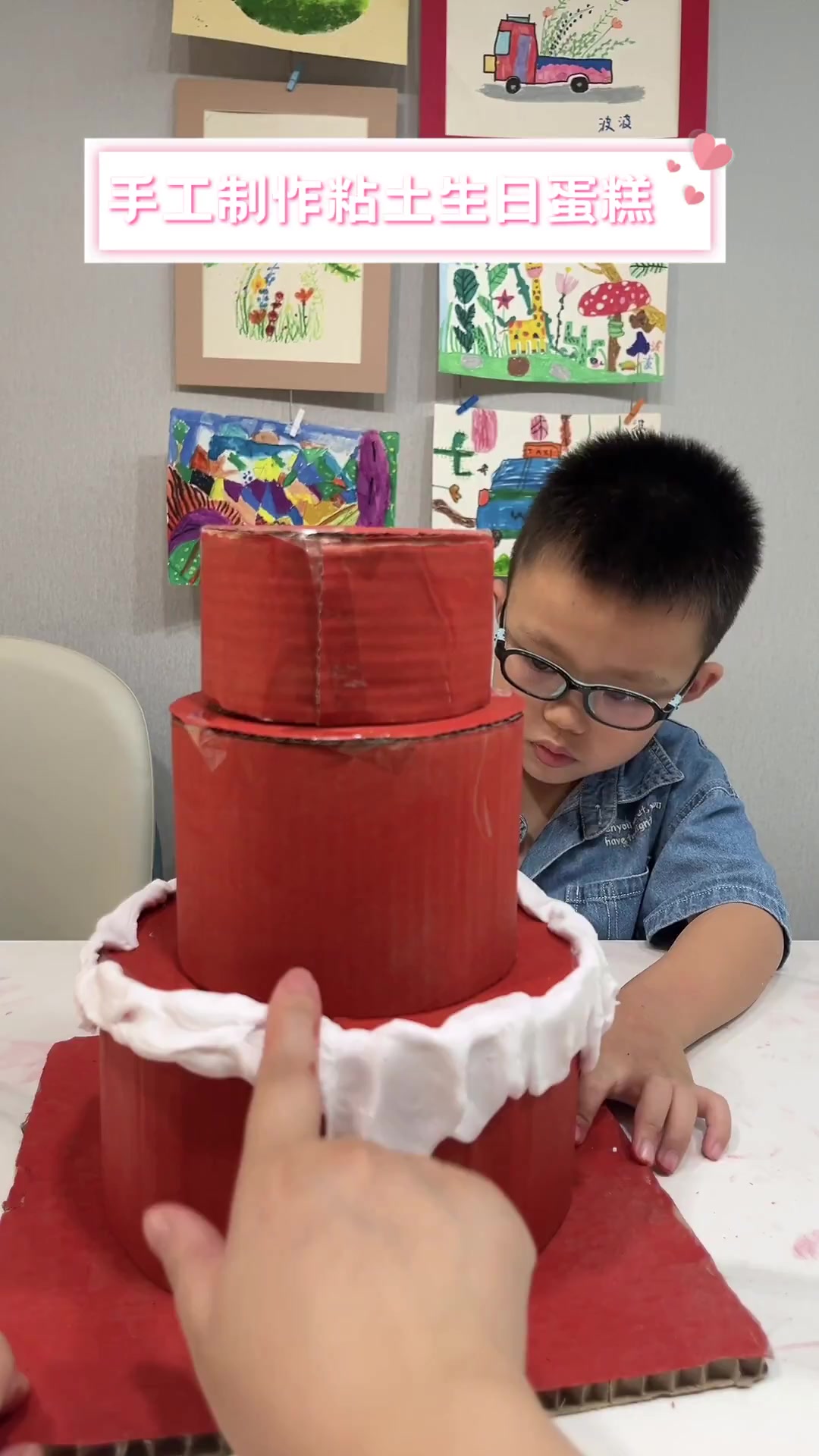 手工制作粘土生日蛋糕