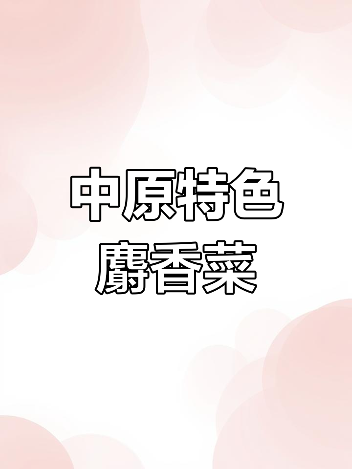 河南特有麝香菜,凉拌面条必备的清新口感