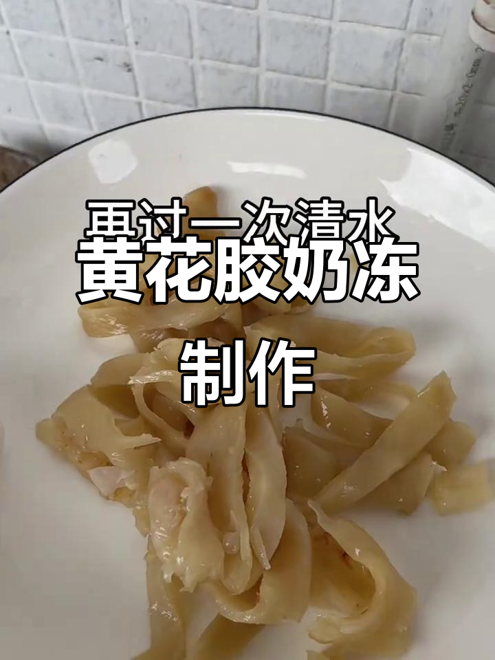 黄花胶奶冻,鱼胶做法大揭秘