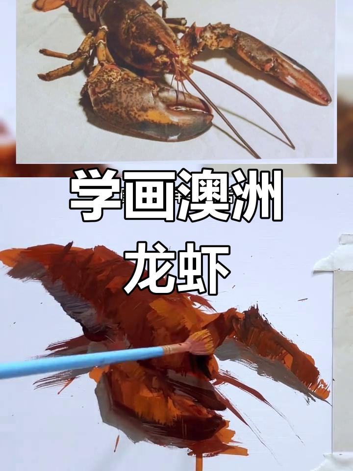 澳洲龙虾画法:从橘红到暗面的完美过渡