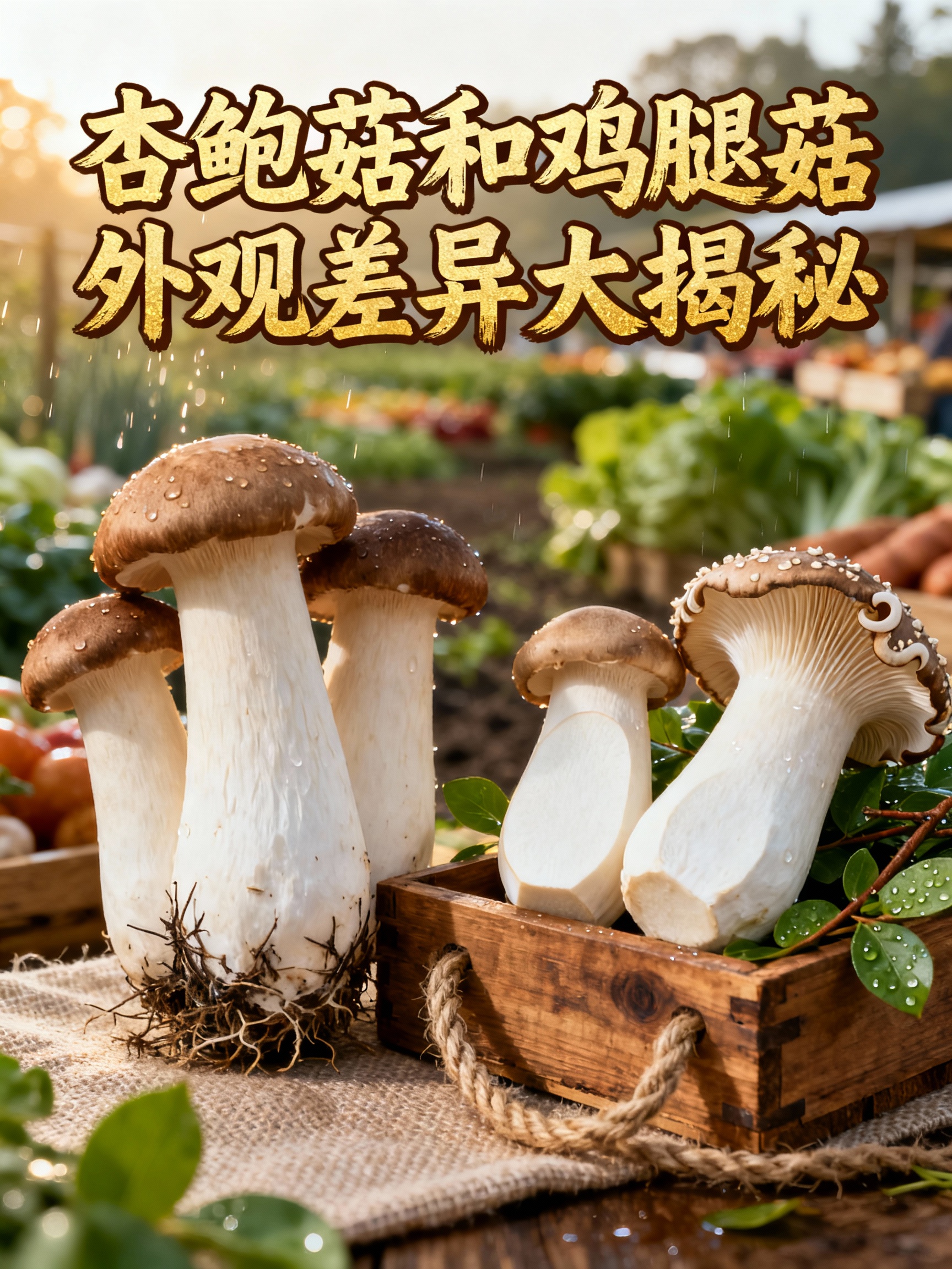 杏鲍菇和鸡腿菇外观差异大揭秘