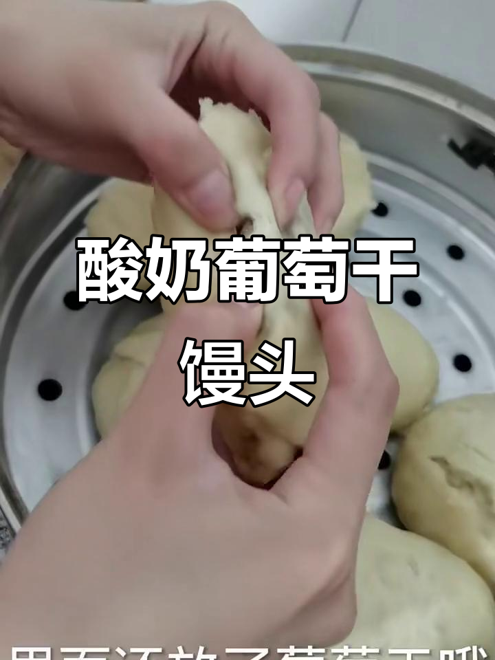用快过期的酸奶做馒头,加入葡萄干更美味