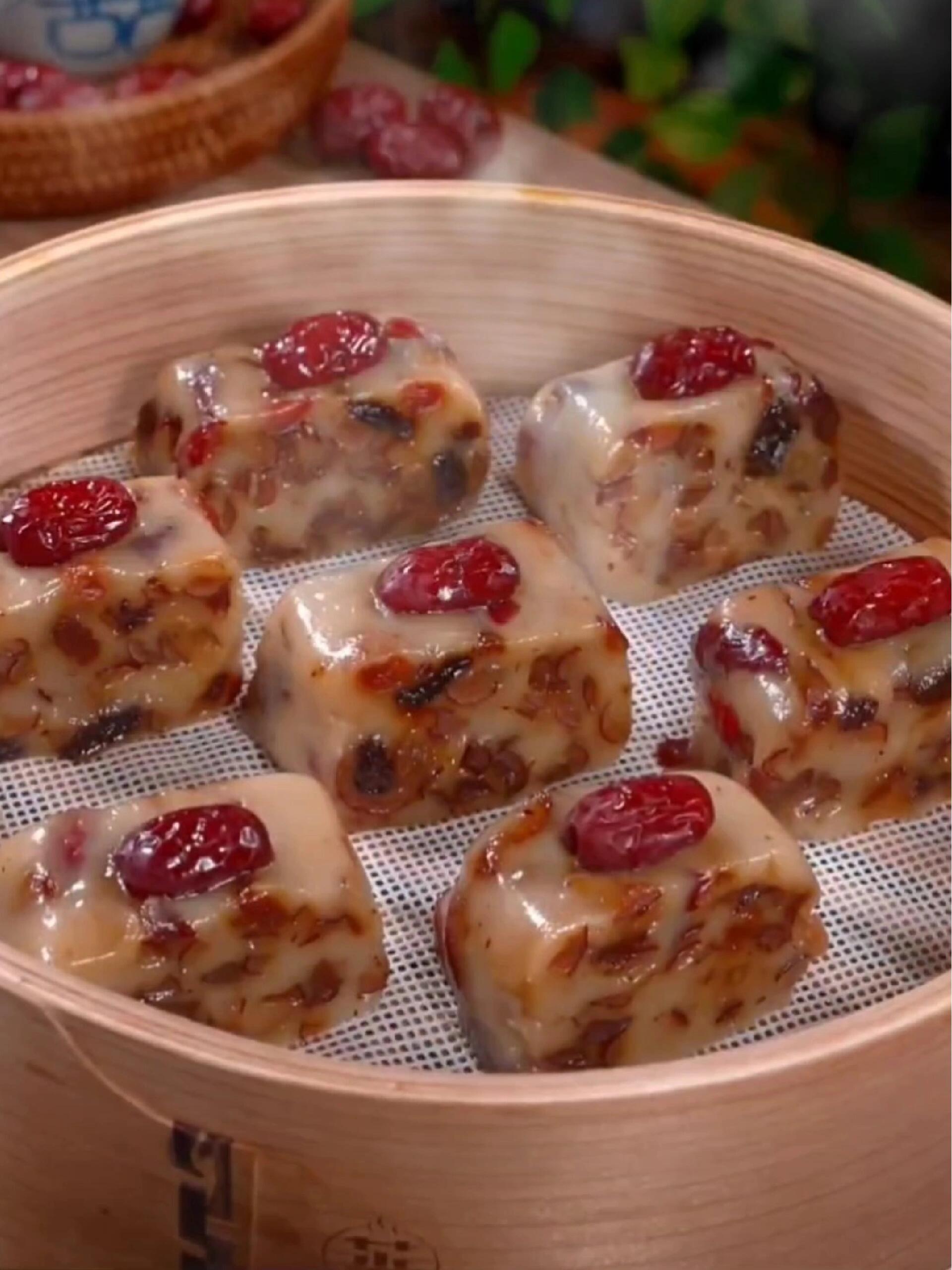 软糯香甜的糯米红枣糕超鸡简单!