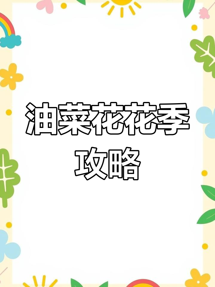 千垛油菜花海,春日美景等你来赏