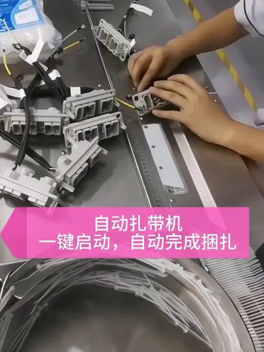 扎带机轻松拿捏,1台机器可比4个人工。而你我的朋友仅需踩一下
