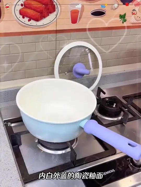 L加个蒸笼！煎炒炖煮一锅搞定！炊达人这个陶瓷小奶锅真的贼实用啊啊啊！