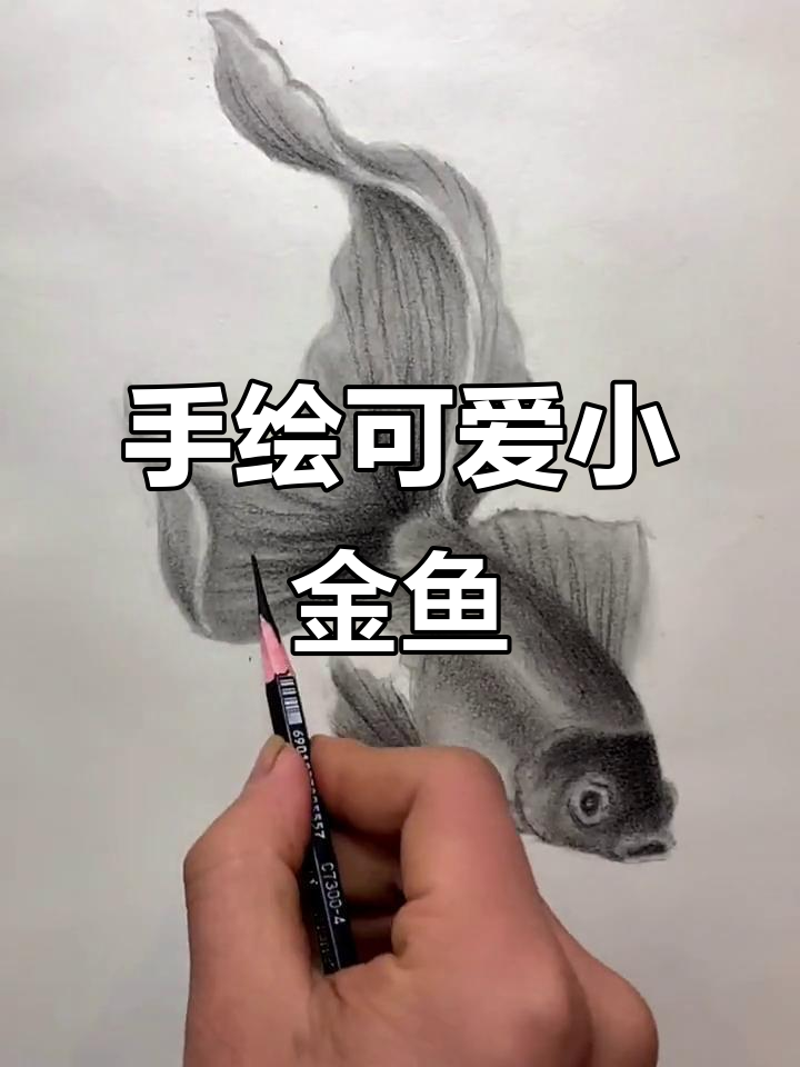纯手绘小金鱼,轻松学会曲线画法