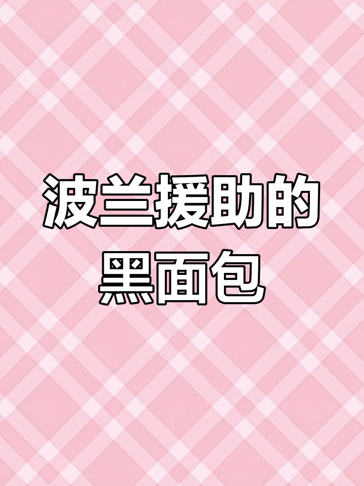 波兰援助乌克兰黑面包,迷彩包装背后隐藏的酸味秘密