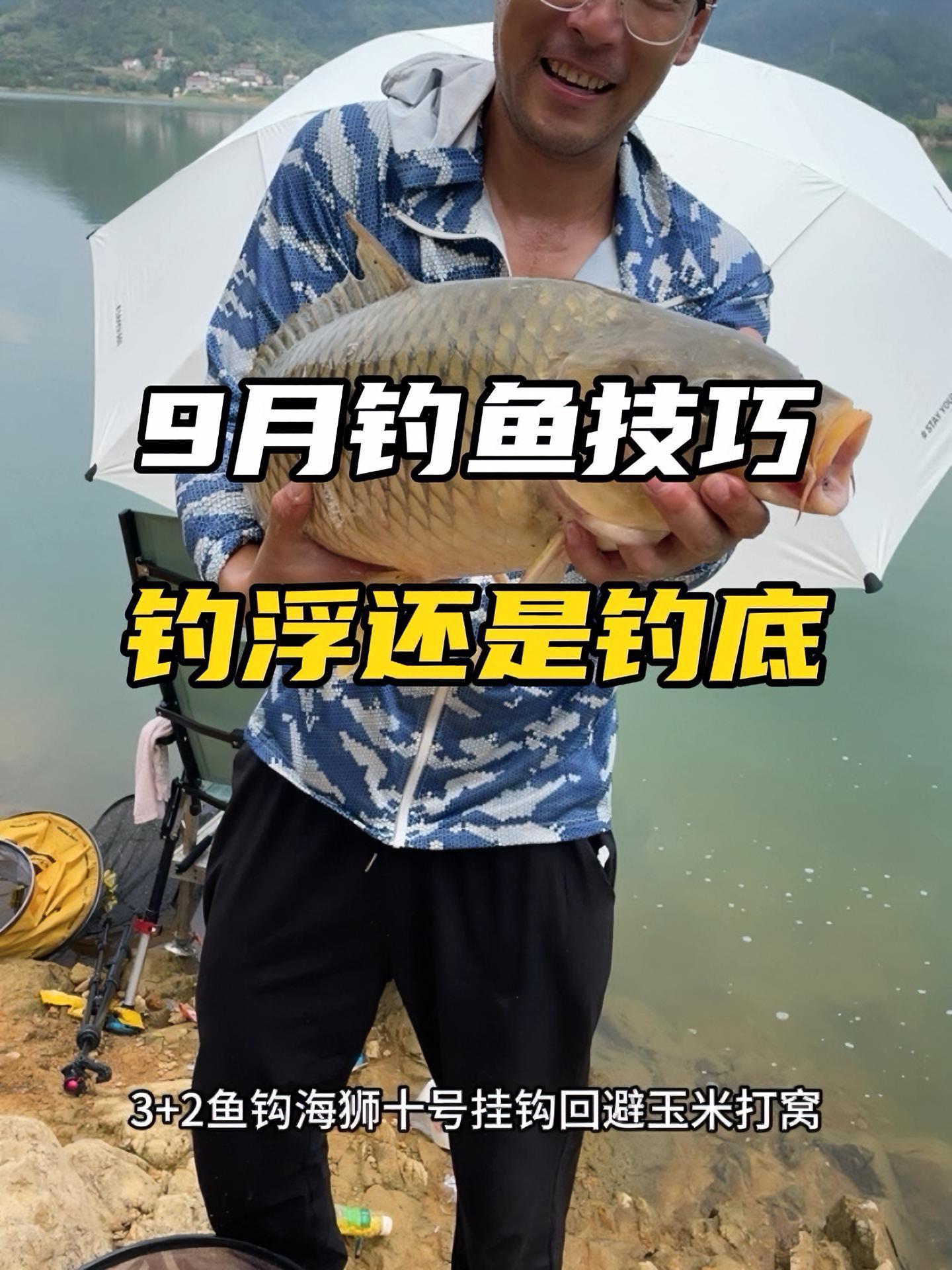 9月钓大鱼的季节,用这个方法草鱼鲤鱼鳊鱼连竿不断 野钓 钓鱼技巧 矶竿滑漂 老坛甜薯