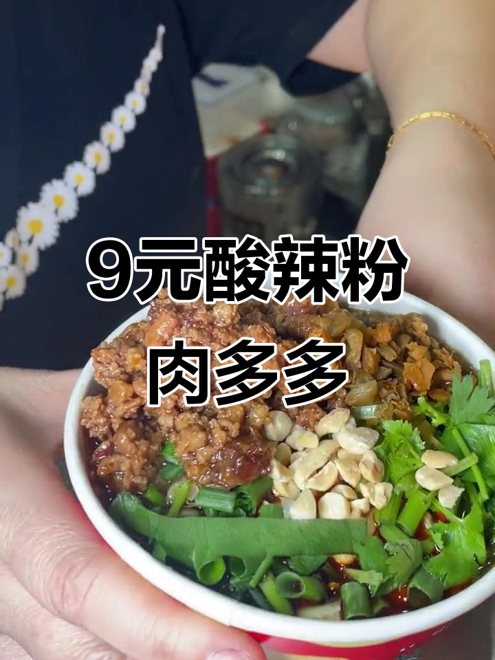 这家酸辣粉店，肉比粉多！九块九就能吃超值一碗