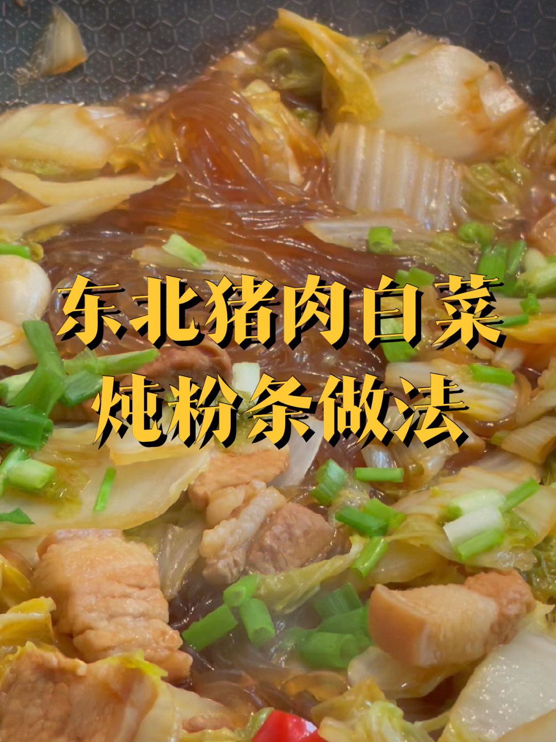 东北猪肉白菜炖粉条做法|味道超级无敌