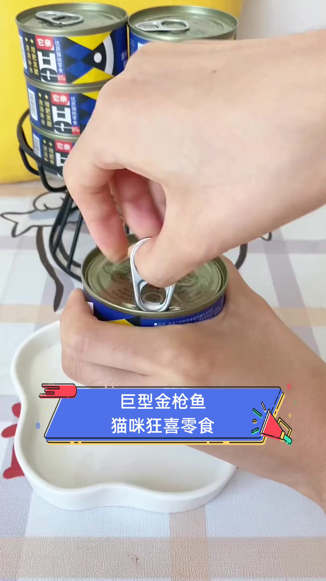 巨型金枪鱼,猫咪狂喜零食!