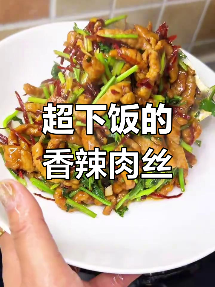 香辣肉丝家常做法,米饭配三碗都不够