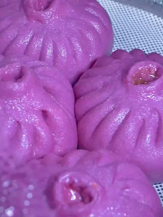 紫薯圆包子
