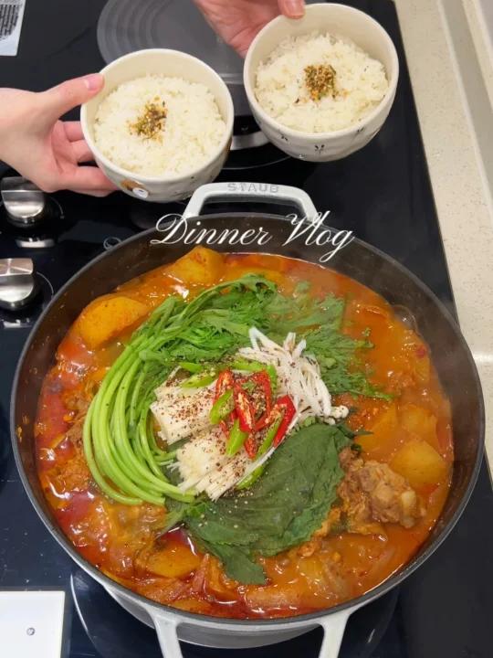 二人食|土豆脊骨锅把超好吃韩餐搬进家里