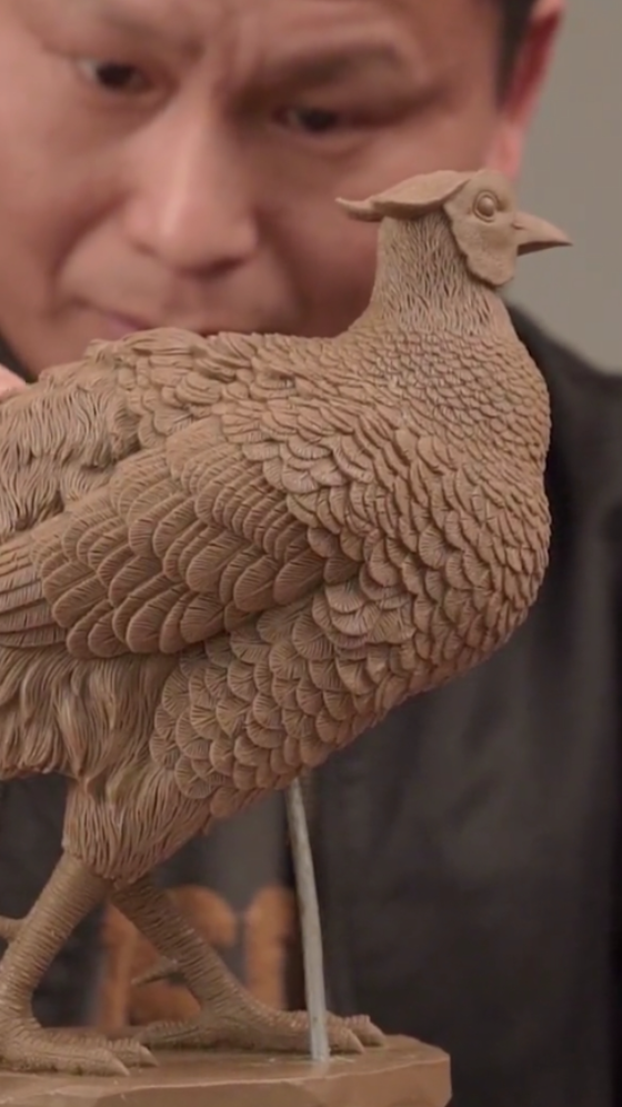 泥塑公鸡造型 玻璃钢制作