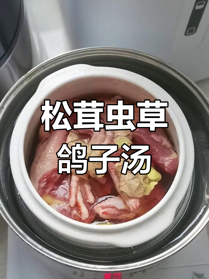 松茸虫草炖鸽子,搭配韭菜芹菜饺子