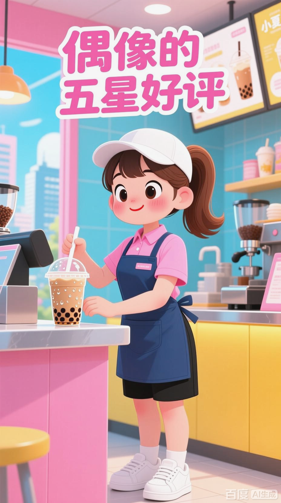 奶茶店偶遇偶像，惊喜五星好评
