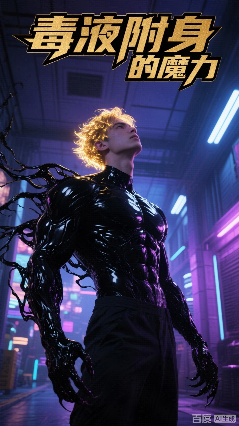 毒液附身,男生变身