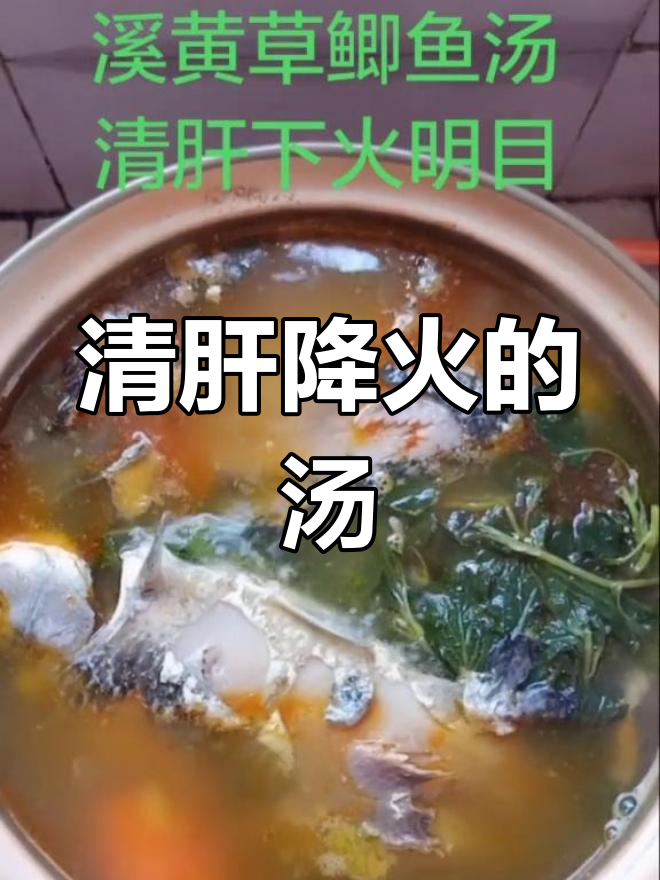 溪黄草鲫鱼汤,清肝明目下火