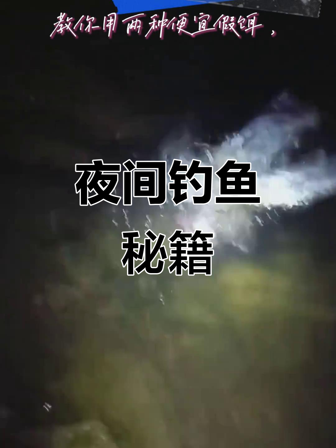 夜钓翘嘴绝技,两元假饵轻松捕获大鱼!