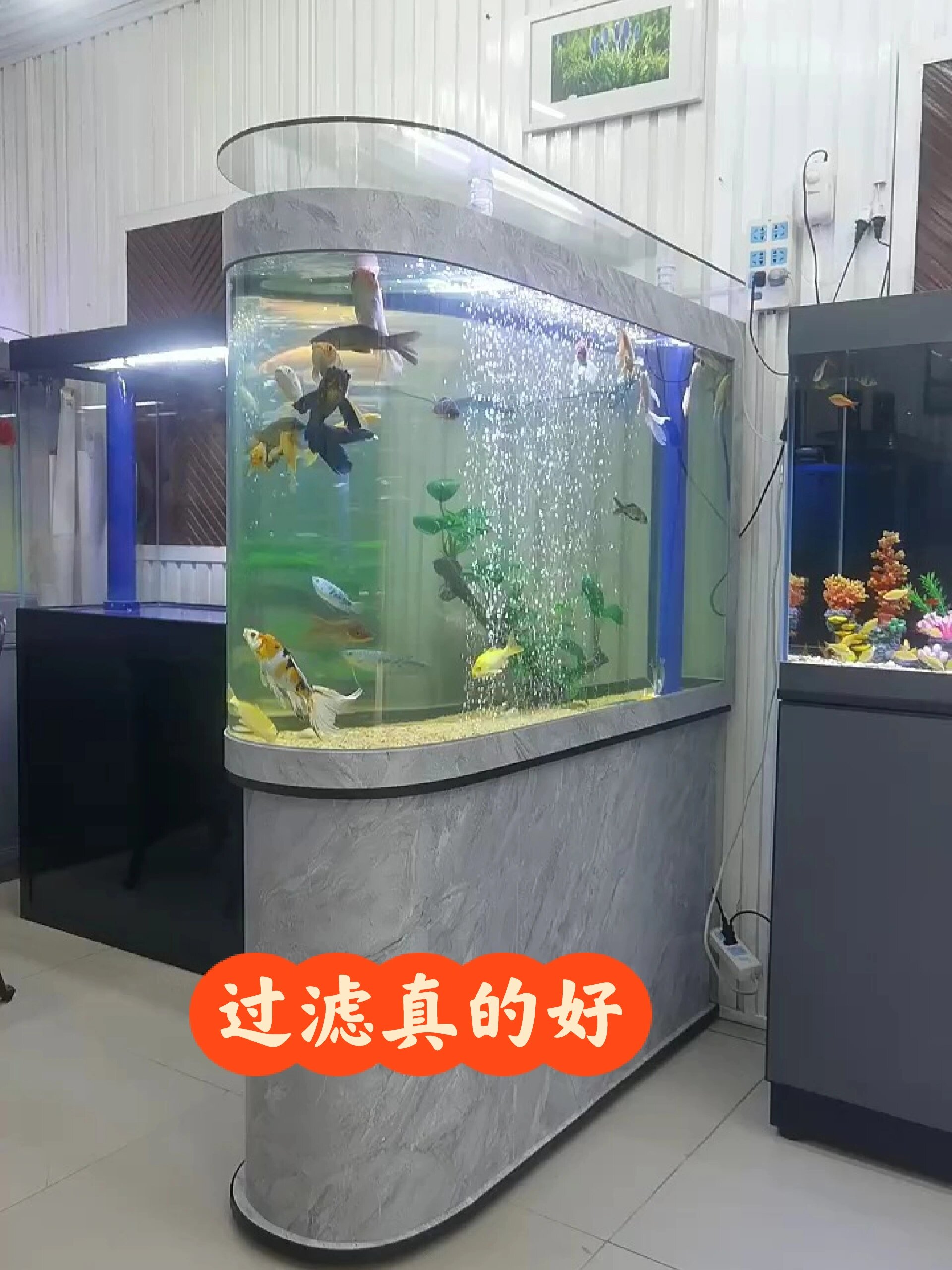 入户玄关屏风隔断鱼缸