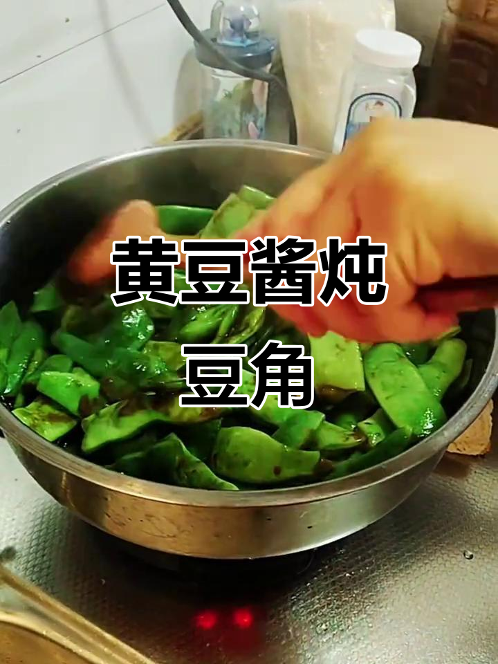 东北家常黄豆酱焖豆角，香米茄子搭配烧肉更美味