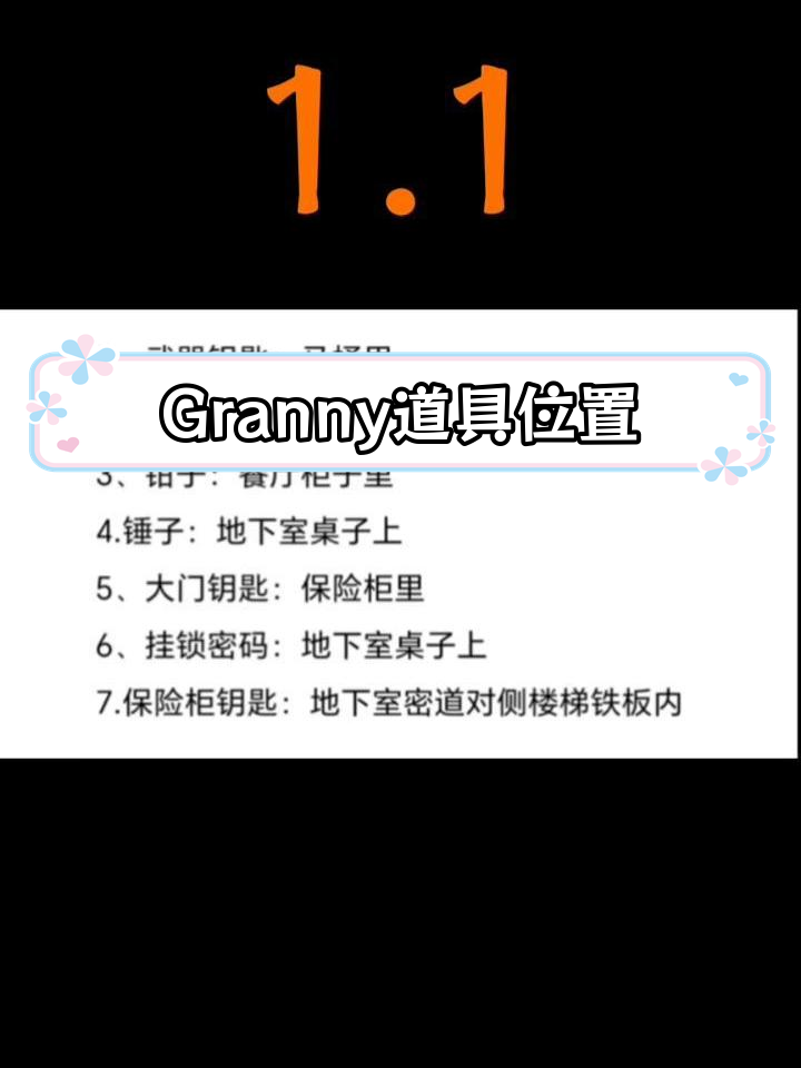 Granny道具刷新点全攻略+客人模组介绍