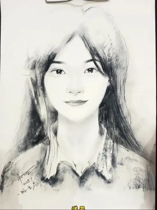 给陌生小姐姐画一幅画,祝她新年快乐!人物速写画1000个陌生人户外写生写生画画?
