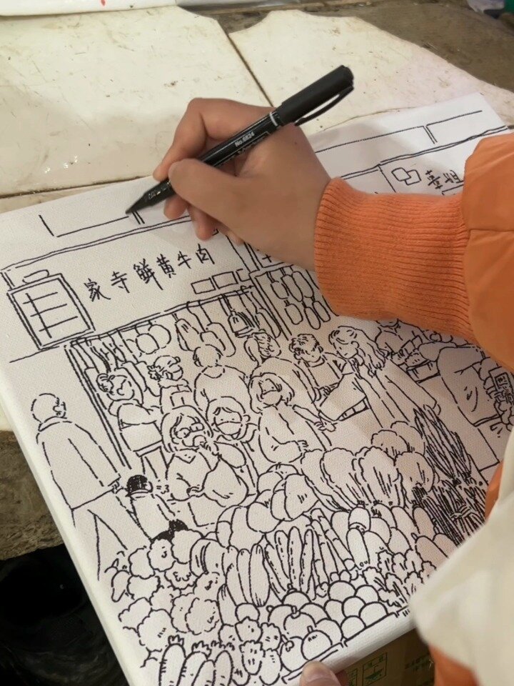 写生—菜市场篇|插画教程