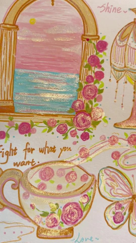 沉浸式速画贝碧欧丙烯马克笔幻梦花园