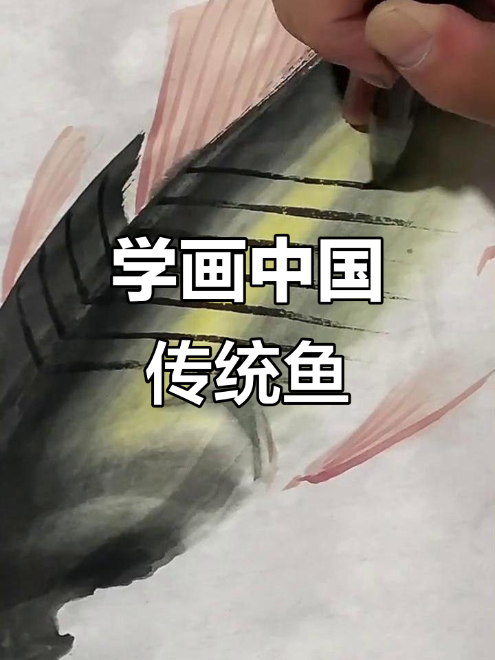 传统国画鱼形绘制技巧,轻松学会
