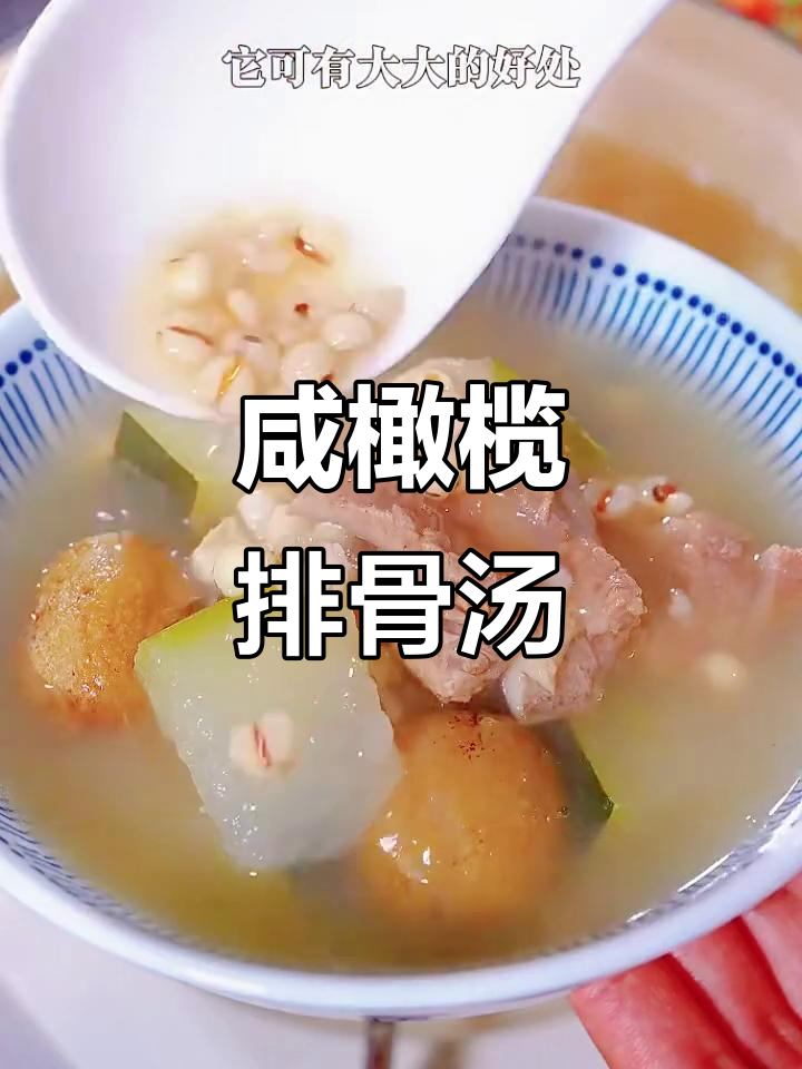 咸橄榄冬瓜排骨汤,夏日清凉必备