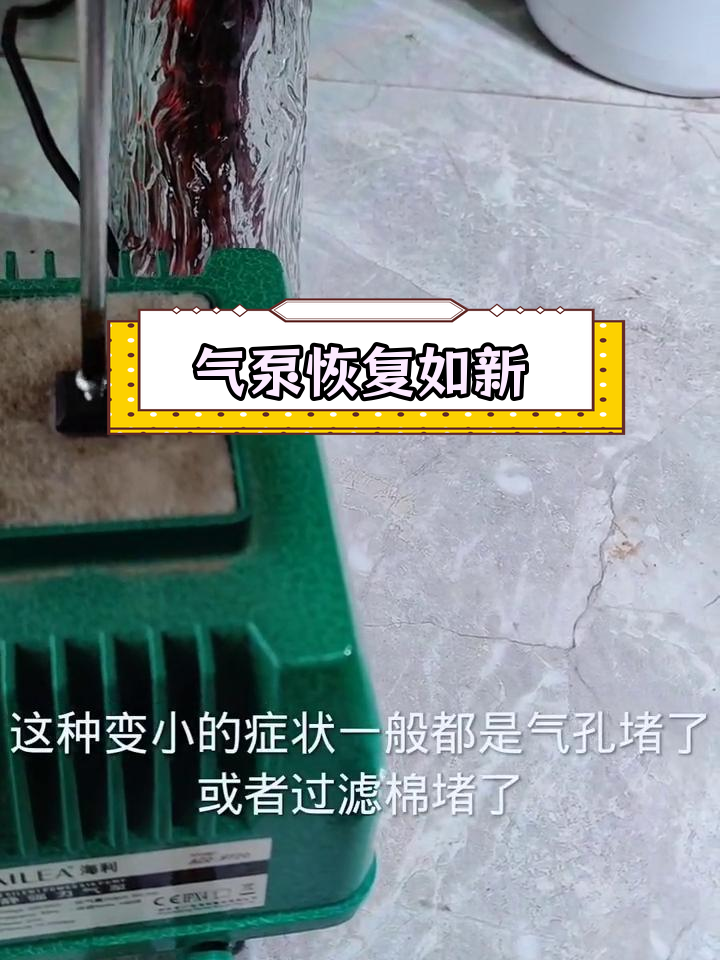 鱼缸气泵出气量变小?教你轻松修复