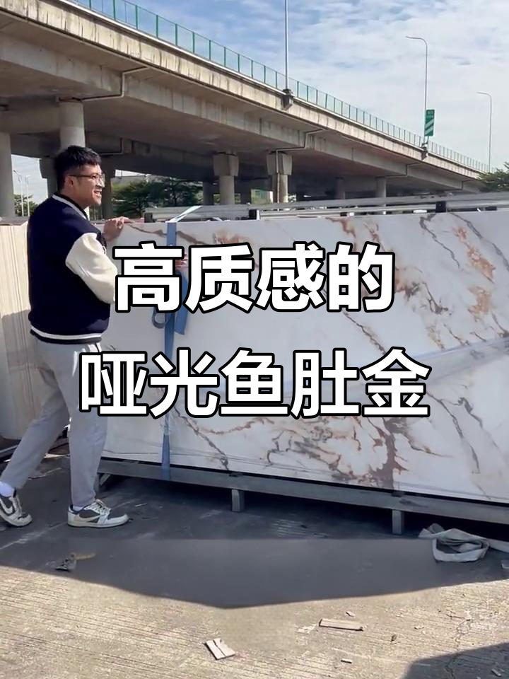 质感鱼肚金岩板,适合台面、洗手盆等应用