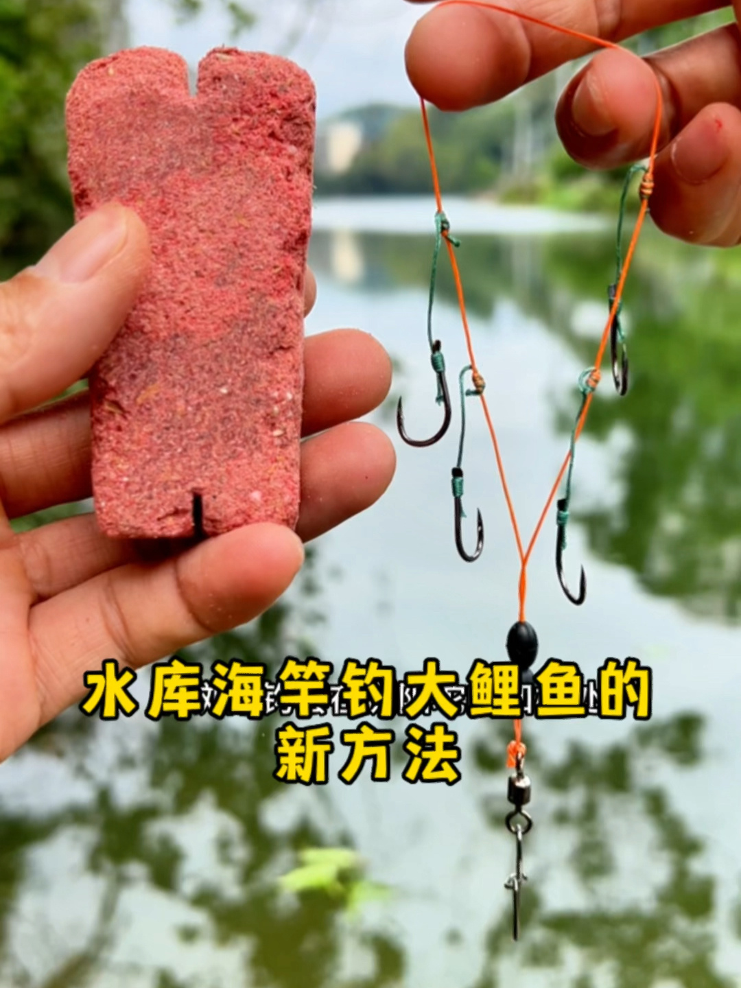 水库里海竿钓大鲤鱼的新方法