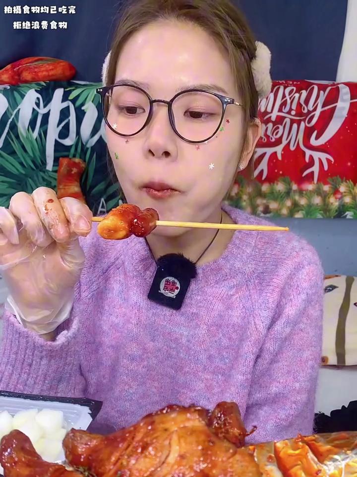 BBQ烤鸡腿烤年糕爱了爱了