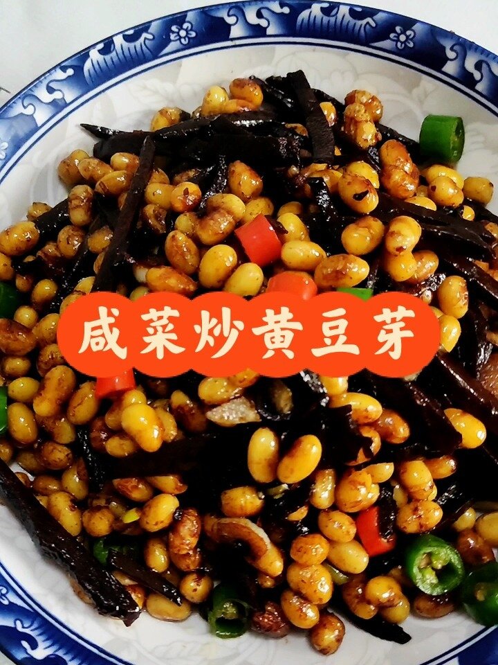 咸菜炒黄豆芽