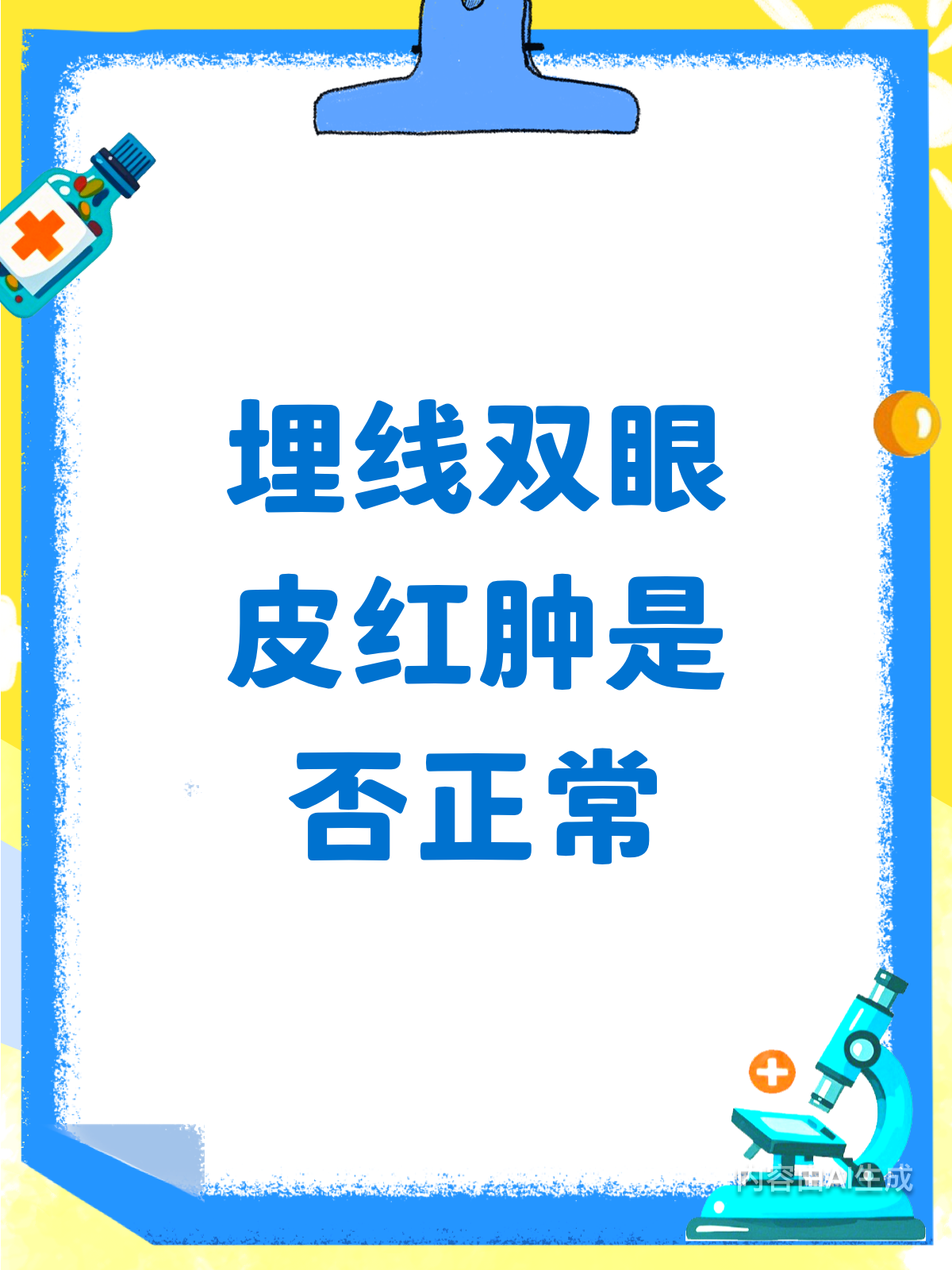 埋线双眼皮肿?别慌,正常现象这样应对!