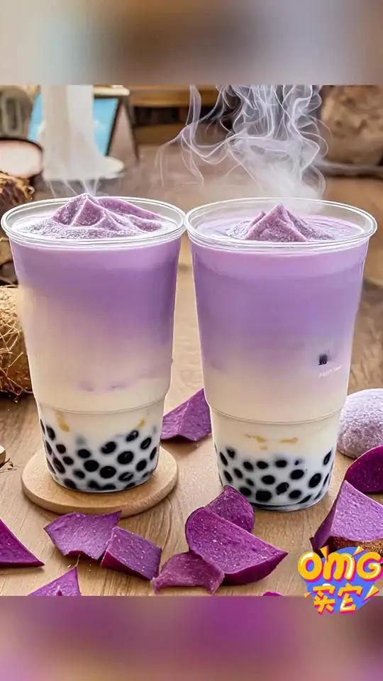 救命!这杯奶茶居然偷偷把甜品店搬进来了!萃春疯大满贯薯芋泥直接封神!紫薯泥+芋泥细腻得像云