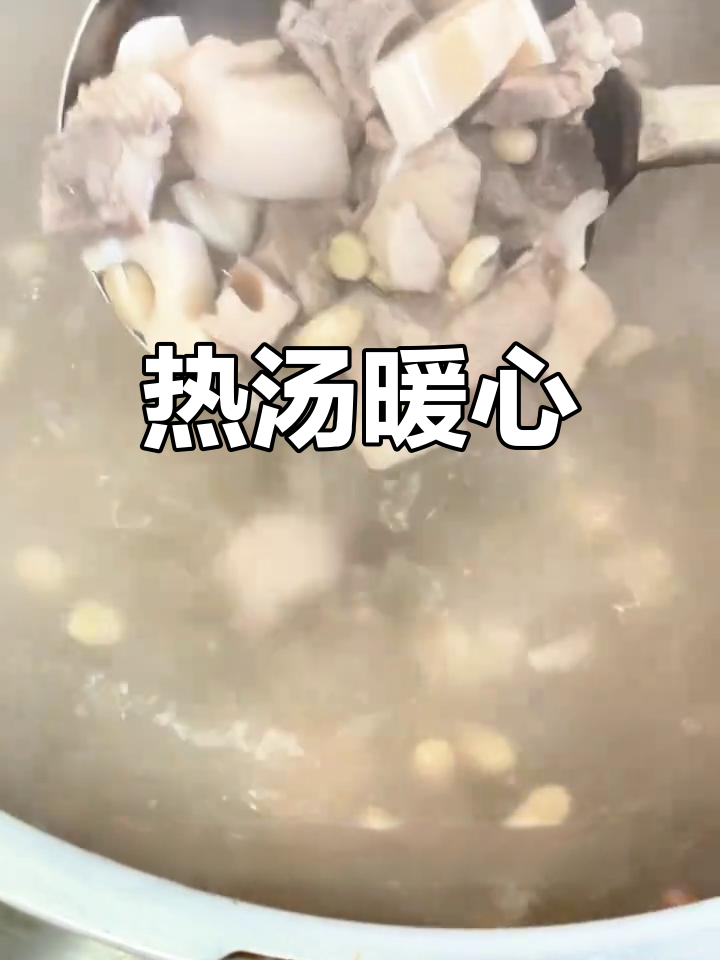 寒冷的季节,一碗热汤温暖心胃,莲藕花生龙骨香气扑鼻
