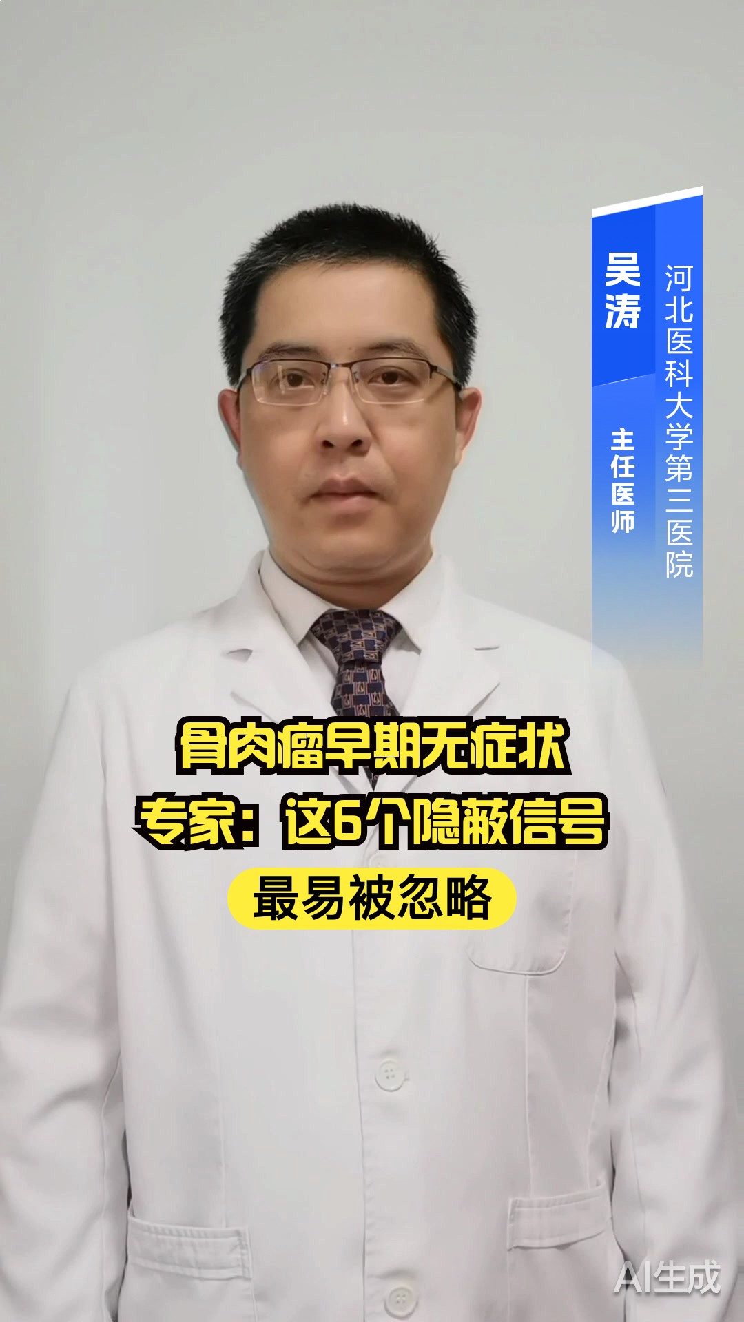骨肉瘤早期无症状?专家:这6个隐蔽信号最易被忽略