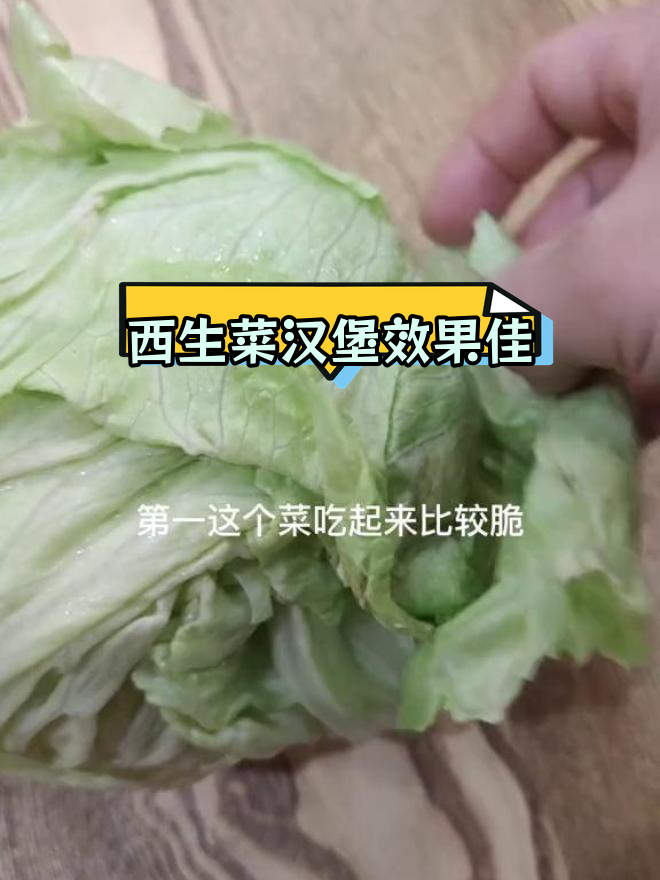 汉堡夹西生菜,脆爽又耐放