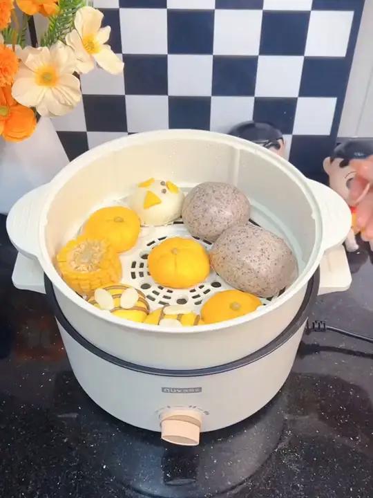 这个价到手一个3.6升的电煮锅,还配一个蒸笼,真的太划算了!煎炒蒸煮都可以 蒸煮一体锅推荐